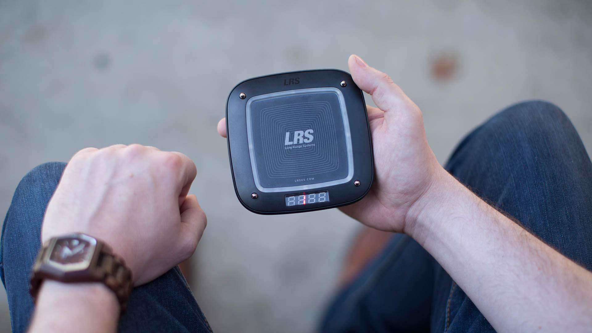 customer pager being used